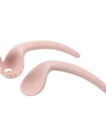 Haakaa Silikone Ske Sæt - Blush til Børn, Ideelt til Måltider