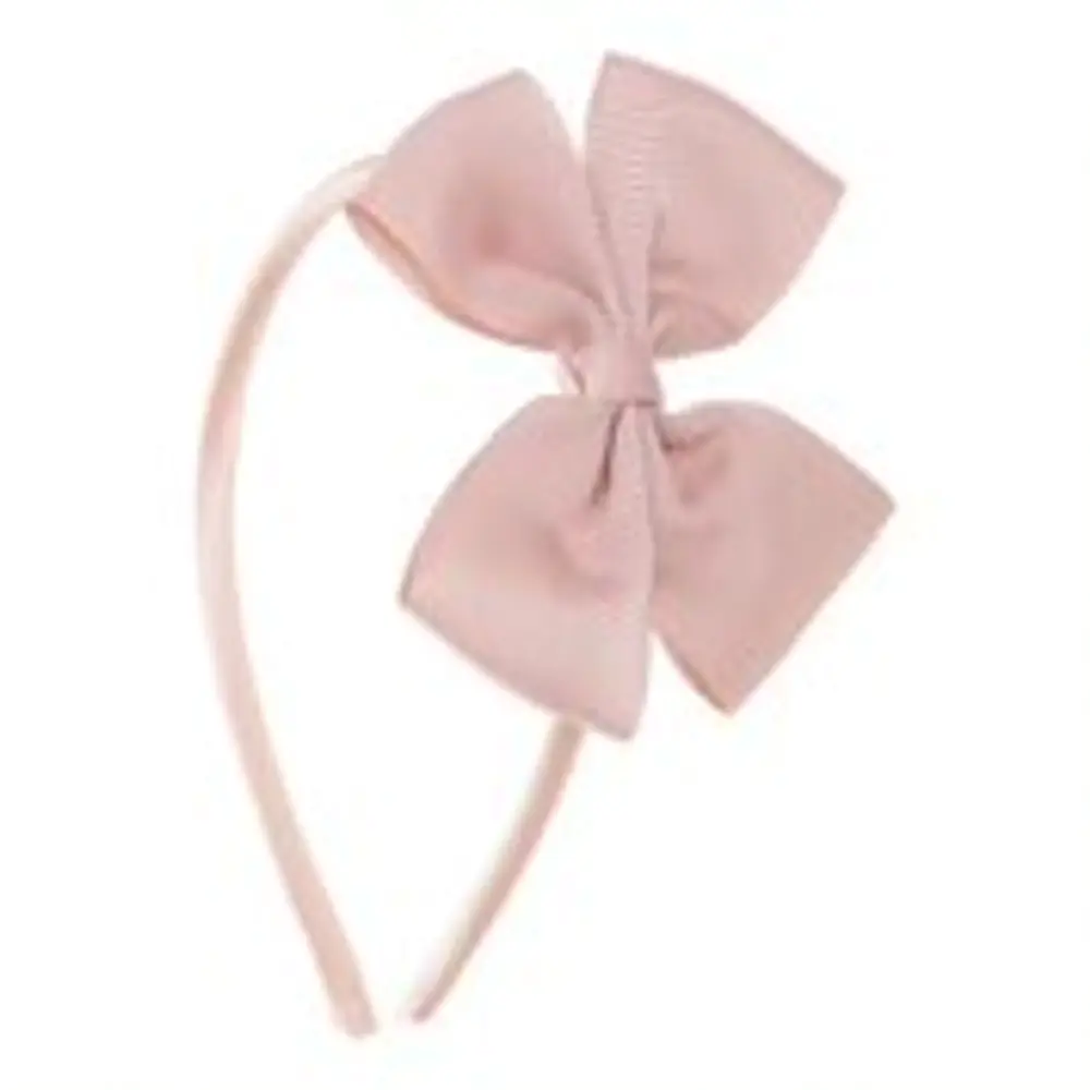 Rosa Hårbøjle i Mat Grosgrain - Festtilbehør