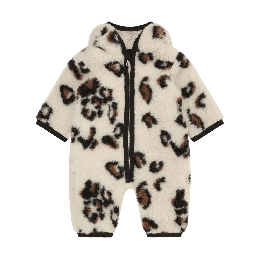 Huttelihut Pram Uld Fleece Køredragt Cement 68