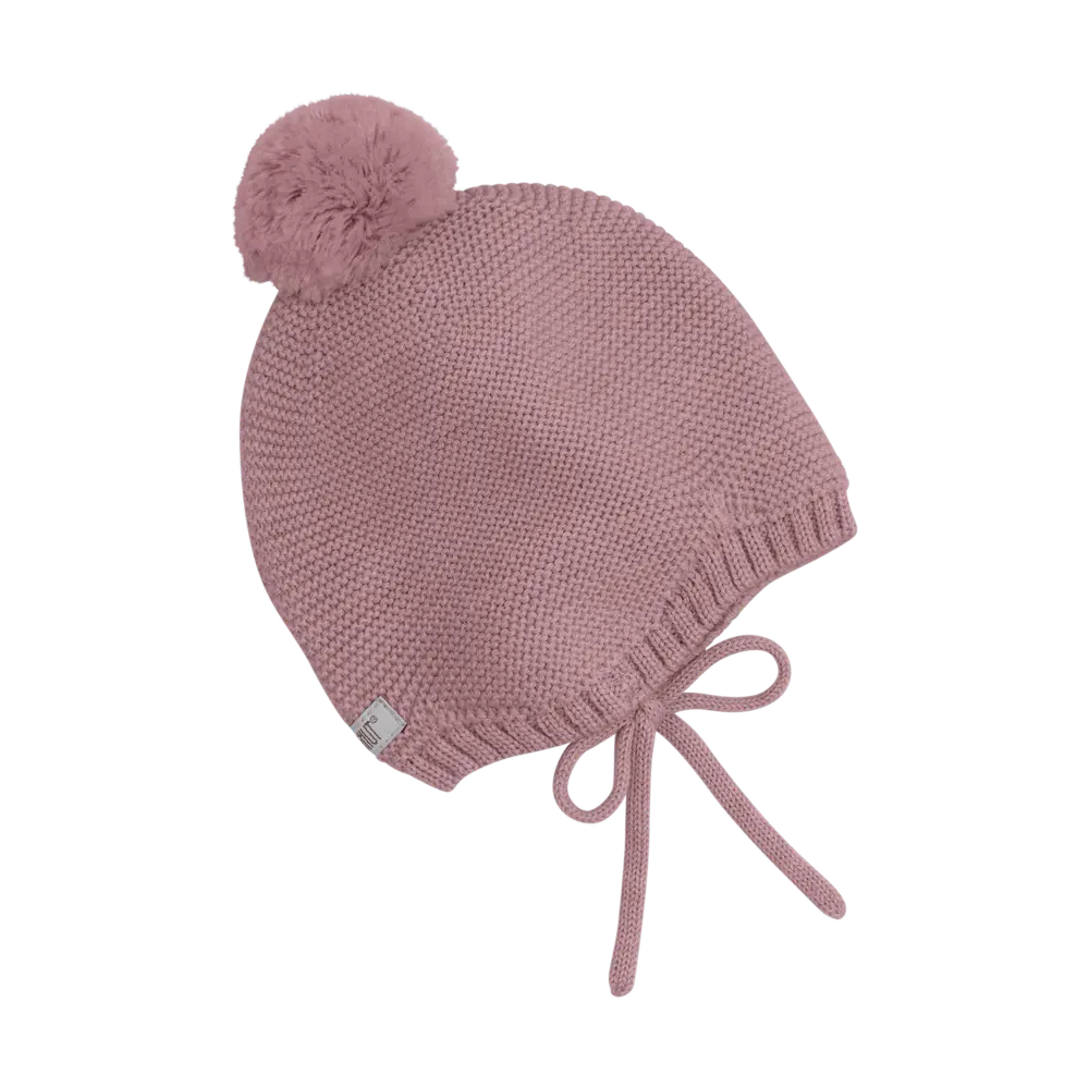 Huttelihut Uldstrikket Hjelm    Pompom Woodrose 44