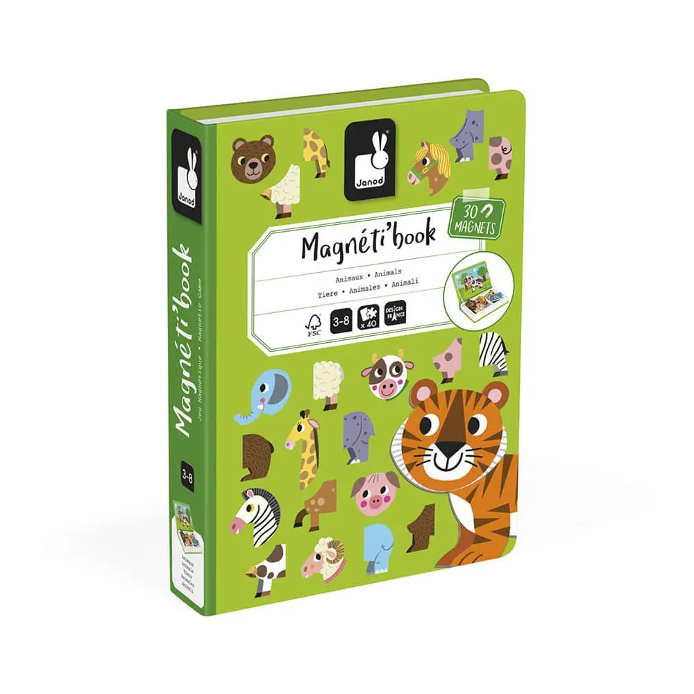 Janod Magneti Book Animals 30 Magnets