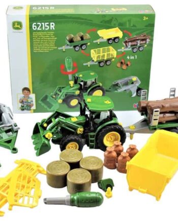 John Deere Traktor med Frontlæsser og Anhænger 4-i-1