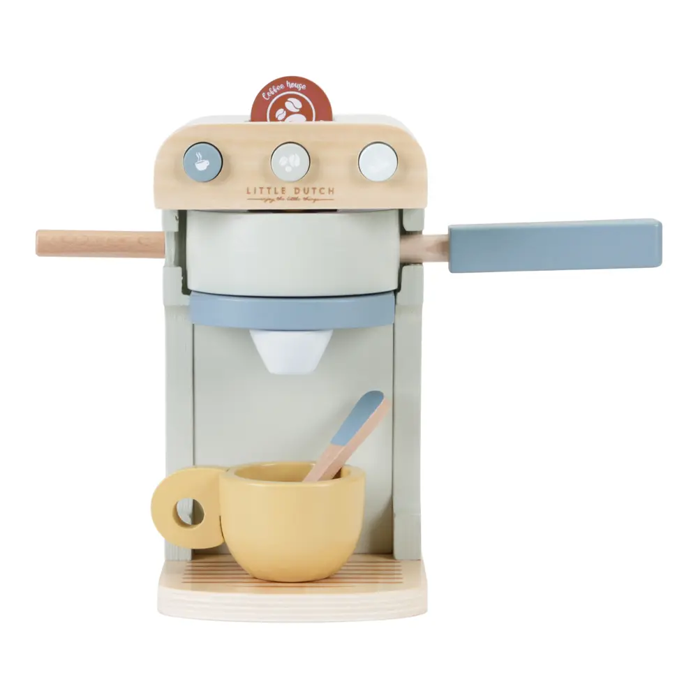 Kaffemaskine i træ fra Little Dutch - Køkkenleg til børn