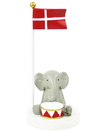 Bordflag Elefant Med Tromme fra Kids By Friis – Tilbud!