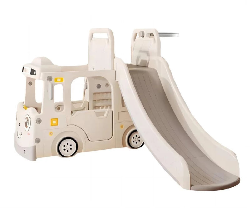 Kids Zone Aktivitetslastbil med Rutsjebane - Beige Tilbud