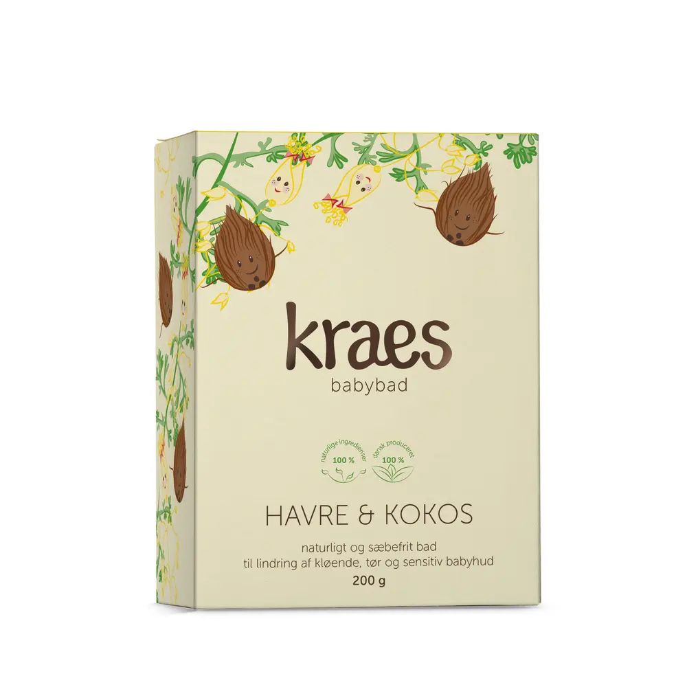 Kraes Babybad med Havre & Kokos - Naturlig Pleje 200ml