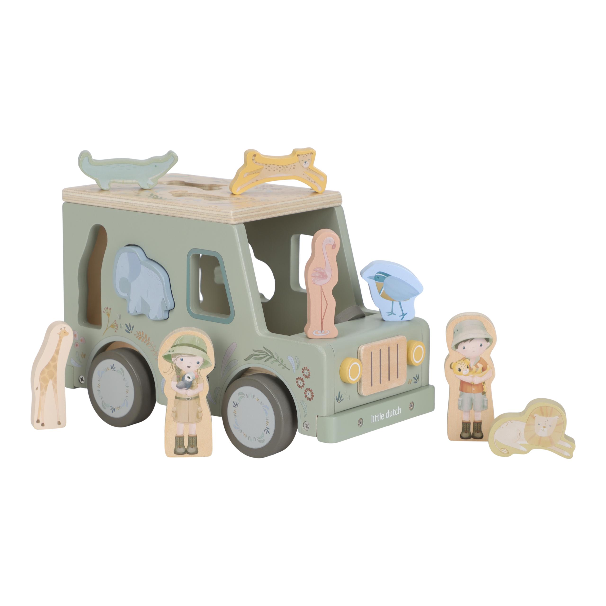 Little Dutch Puttekasse Bil- Safari Friends