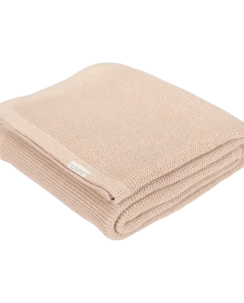Little Dutch Strikket Tæppe - Beige til Baby 110x140 cm