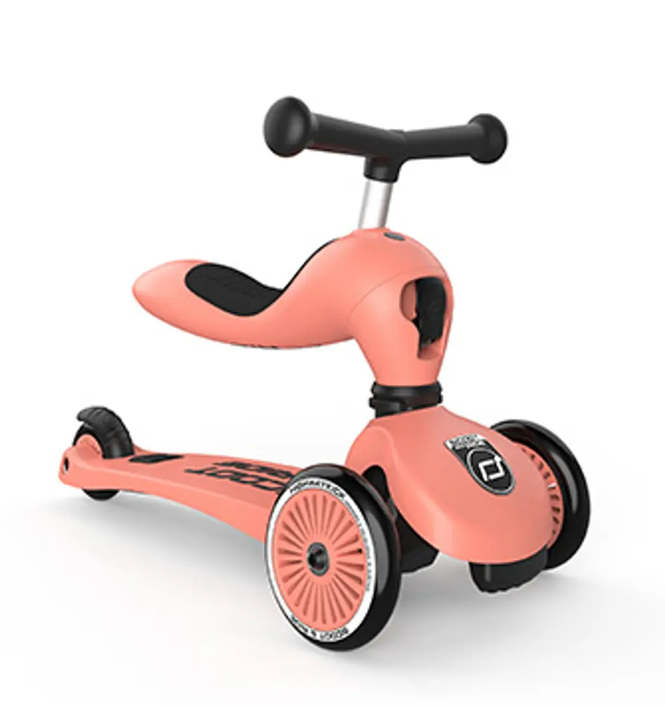 Løbehjul og Løbecykel Highwaykick 1 i Peach - 2-i-1!