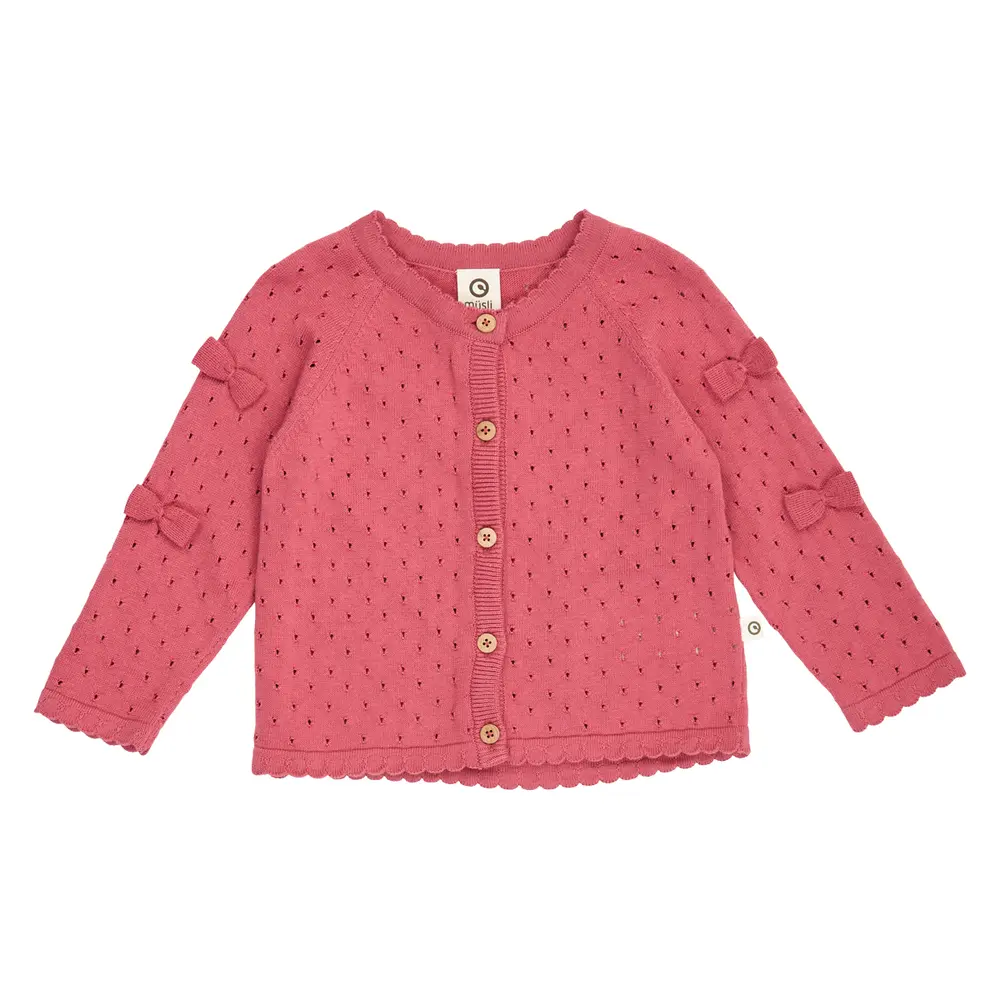 Müsli Strikket Cardigan Baroque Rose 86