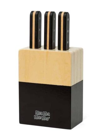 Mamamemo Knivblok med 3 knive - Fantastisk tilbud!