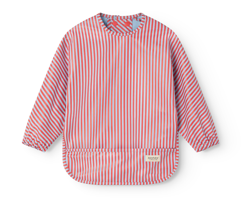 Marmar Copenhagen Apron Langærmet Spiseforklæde Blue Red Stripes