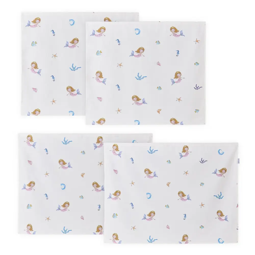 Havfrue Forhæng til Halvhøj Seng 90x200 Cm - Beige Magi