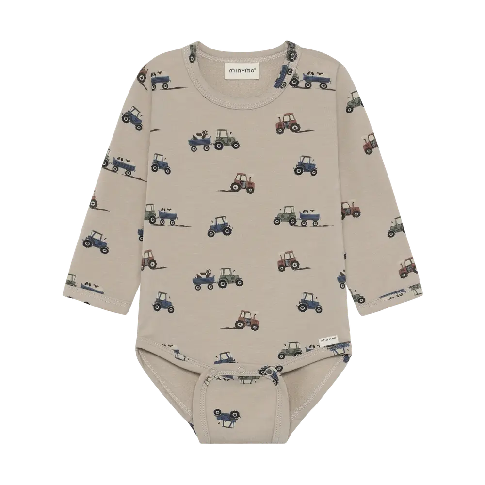 Minymo Langærmet Body Feather Gray 50