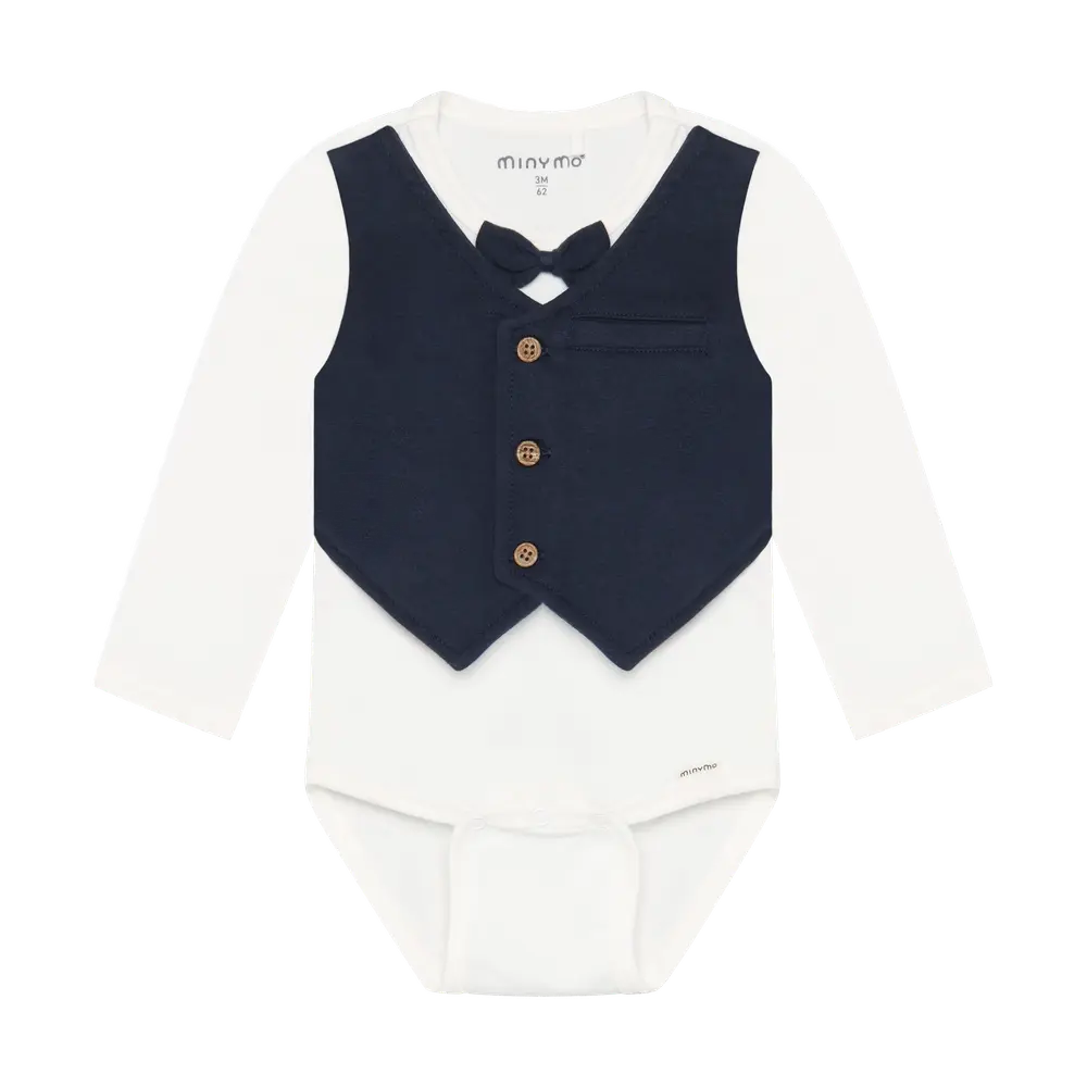 Minymo Langærmet Body Snow White 74