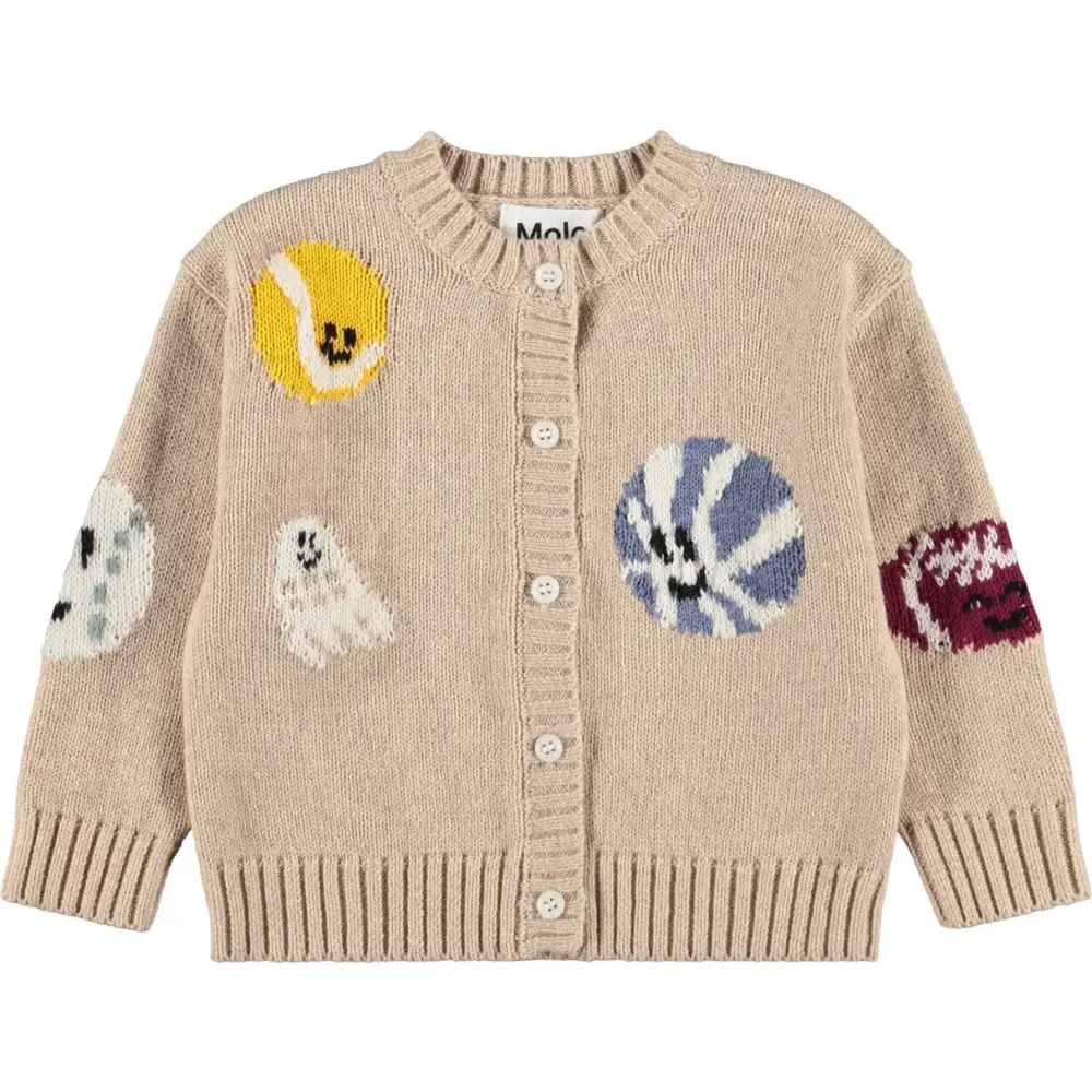 Molo Breeze Cardigan Fuzz Ball Sandy 68