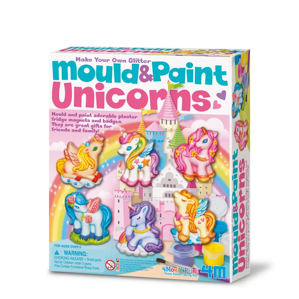 Mould Paint Glitter Enhjørninger - Kreativt Kreasæt