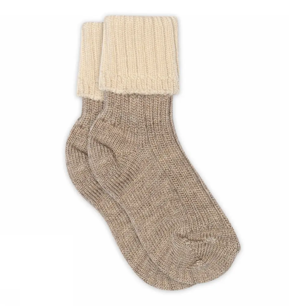 Mp Denmark Aries Strømpe Light Brown Melange 17 18