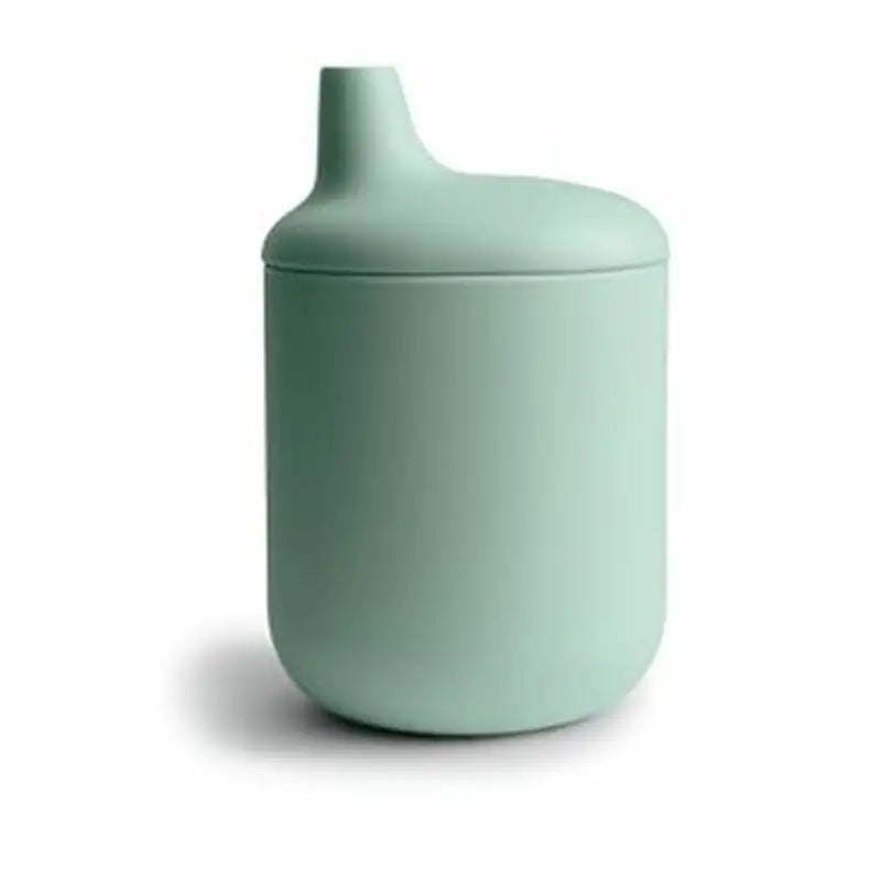 Mushie Silikone Sippy Kop i Cambridge Blue - Tilbud!