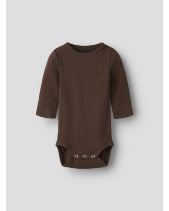 Name It Ensfarvet Langærmet Body Til Baby Neutral 56
