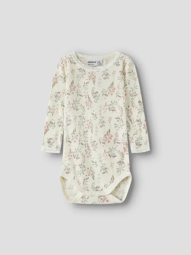 Name It Wang Uld Langærmet Body Snow White 50