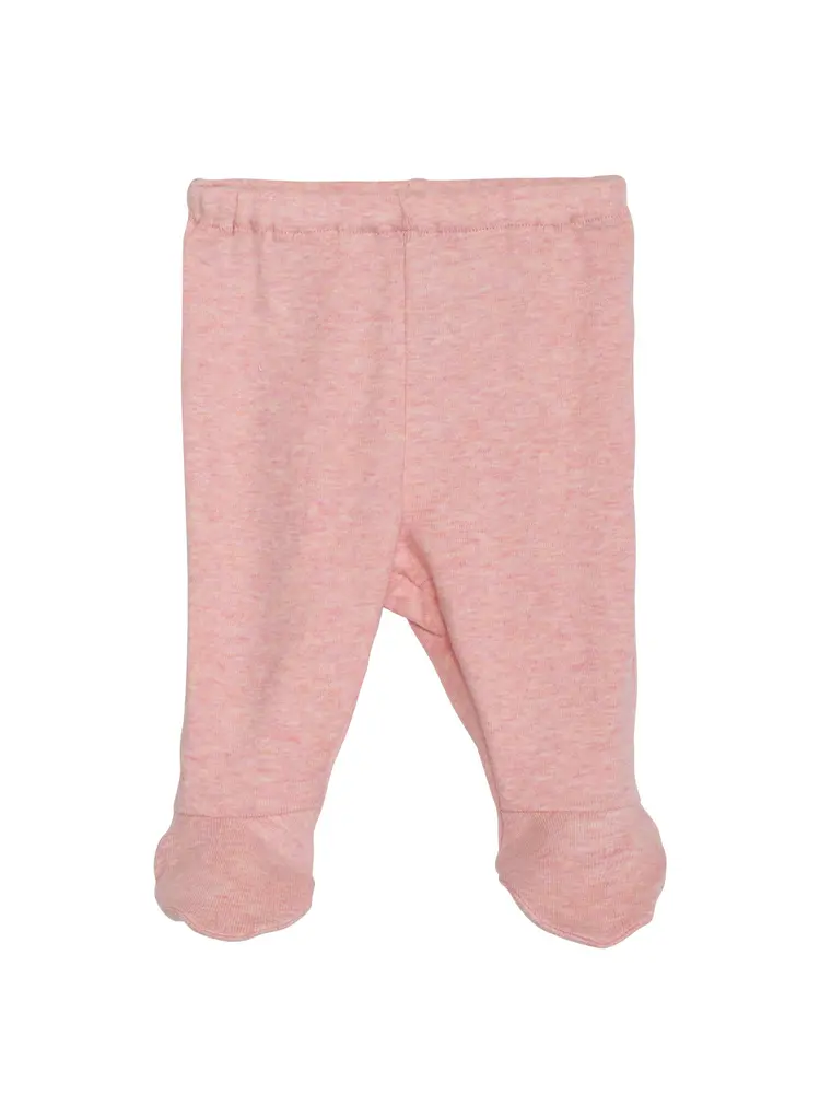 Nyfødt Bukser med Fødder - Økologisk Pink 62 cm