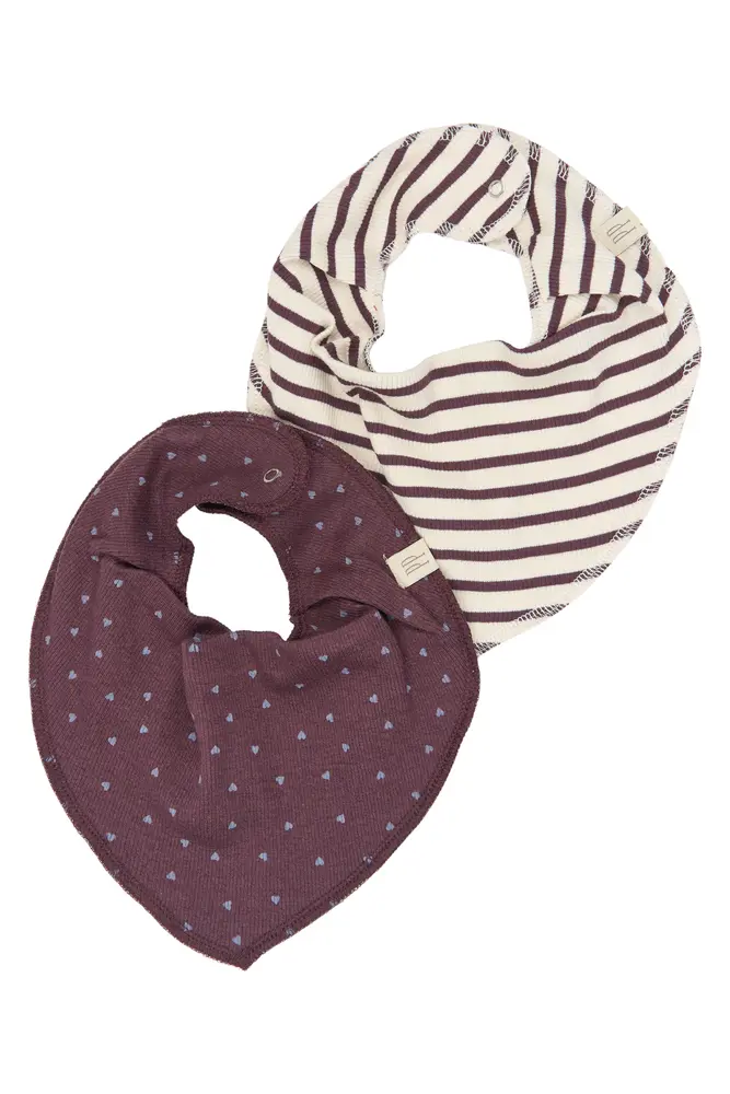 Petit Piao Sky Bib  -pak Huckleberry Striped One Size
