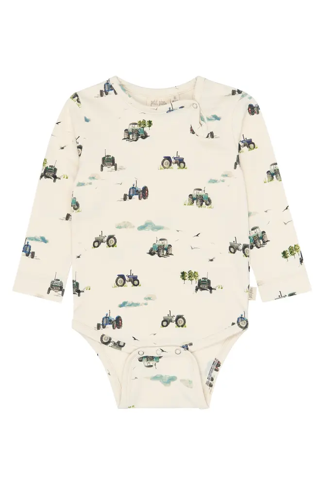 Petit Piao Star Langærmet Body Eggnog Tractor  80 Cm