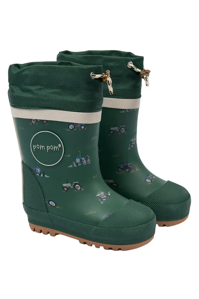 Pompom Brynn Termo Gummistøvler Trekking Green Tractor  25