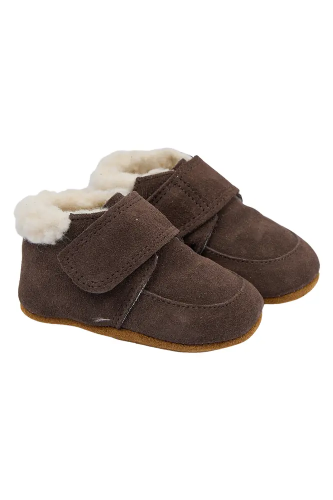 Pompom Prewalker Velcro    For Dark Brown 27 28