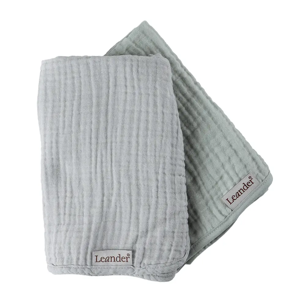 Pusleunderlag  Muslin    Pk -pearl Grey Sage Green