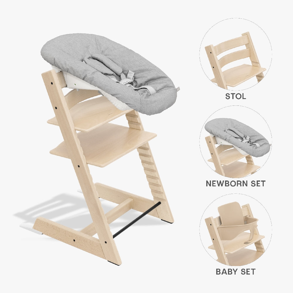 Stokke Tripp Trapp Bundle – Højstol og Babyset i Naturfarve - Black Week