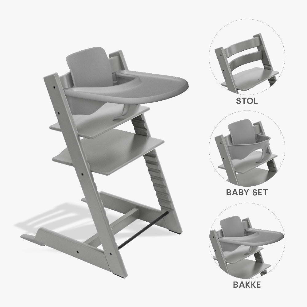 Stokke Tripp Trapp Højstol Bundle med Babyset og Tray