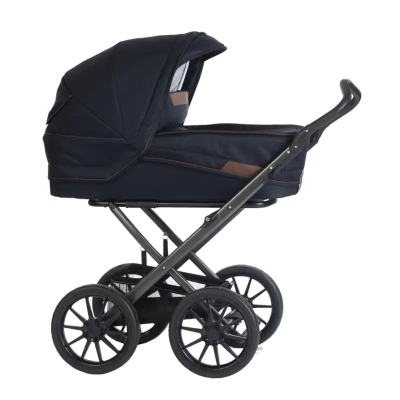 Stork Classic Barnevogn: Navy Blue & Brown - Fantastisk Kvalitet!