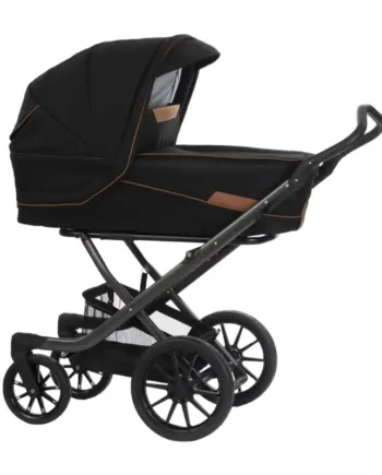 Stork Free Barnevogn: Carbon med Black Cognac Overdel
