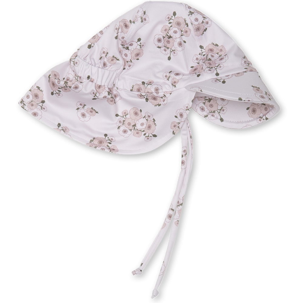 Sød UV-hat til børn med blomster – Perfekt solbeskyttelse!