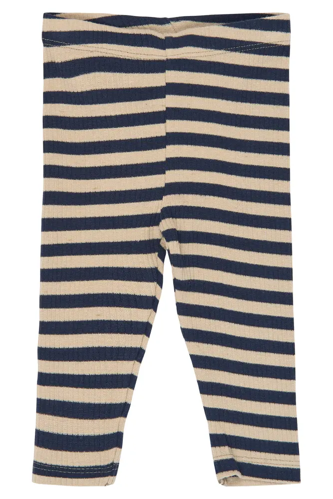 The New Siblings Fro Rib Leggings Navy Blazer Striped 68