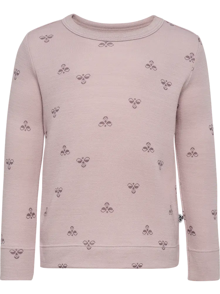 Uld Langærmet  -shirt Cloud Gray 98