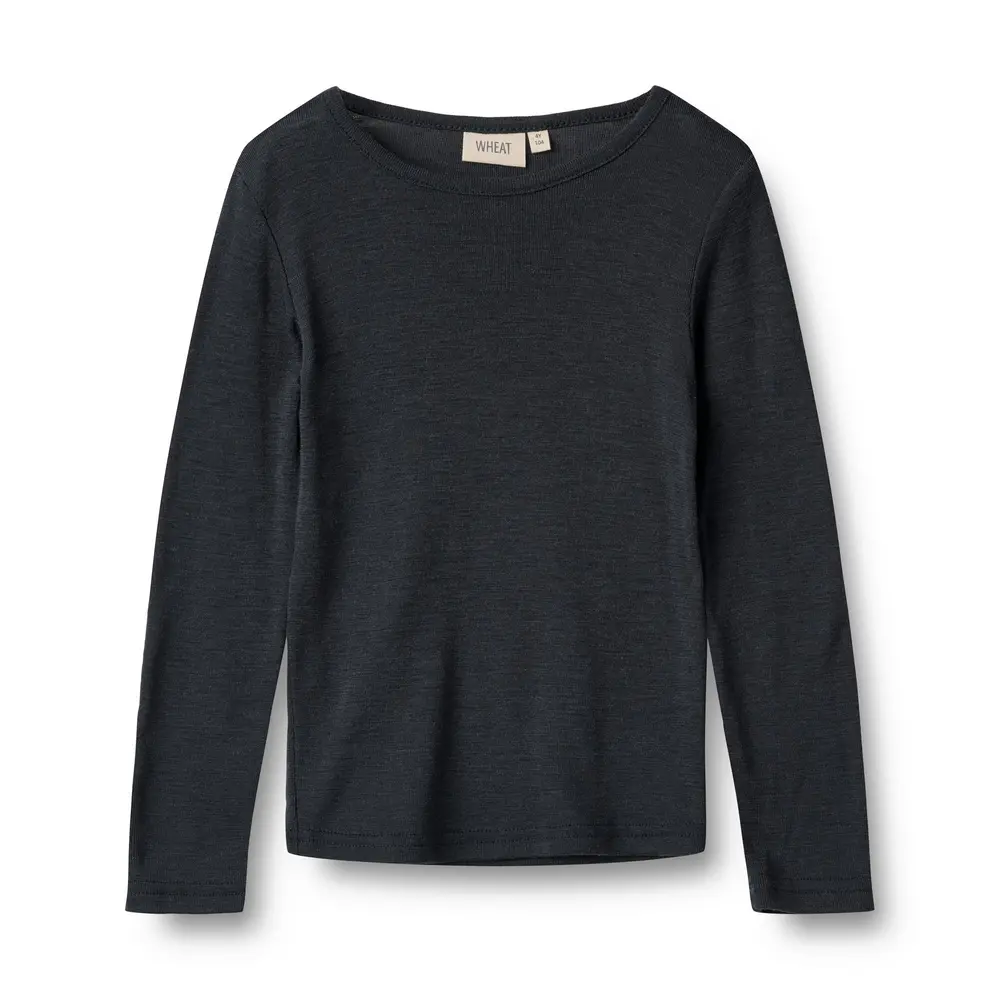 Uld T-shirt Ls Alfie - Navy til vinterens komfort