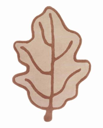 We Are Bitte Leaf Gulvtæppe - Brun Tilbud til Børneværelset